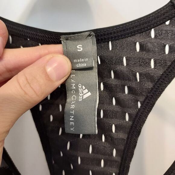 Adidas by Stella McCartney Black and Gray Leopard Print Athletic Active Tank Top - Picture 4 of 10